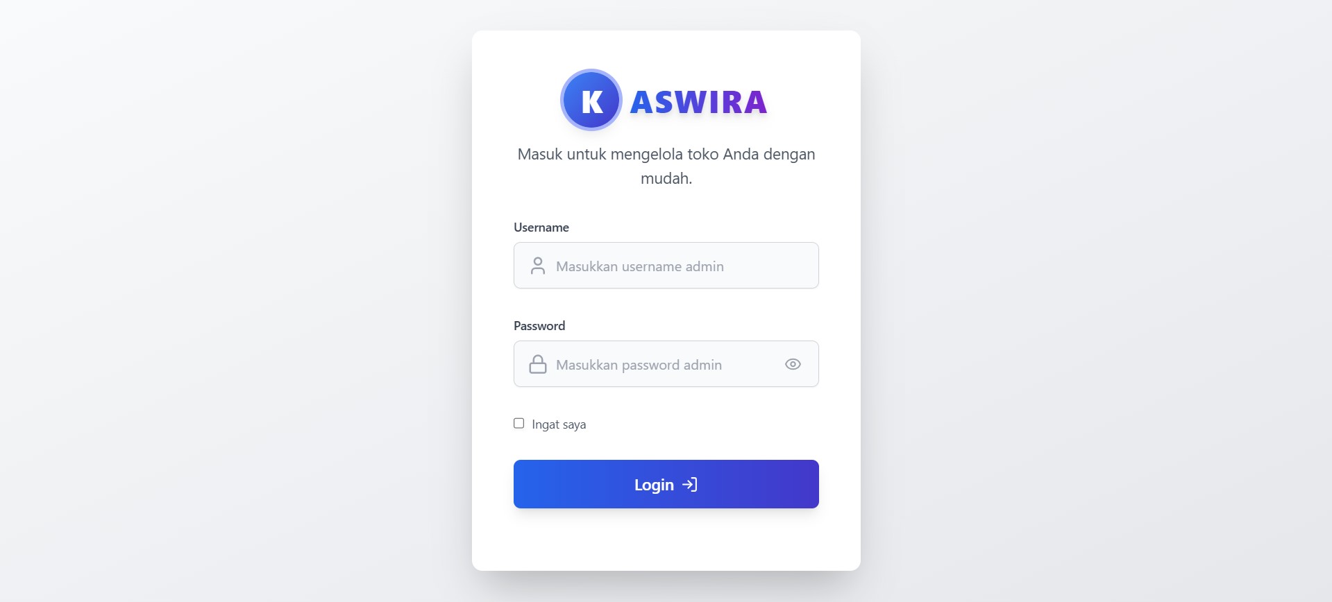 Kaswira POS Preview